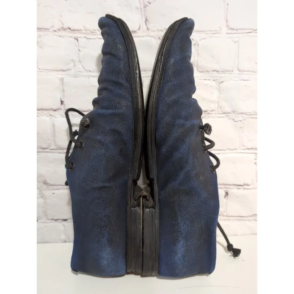 Alexander Fielden The Philosopher Handmade Denim Leather Avant Garde Shoe Sz 41